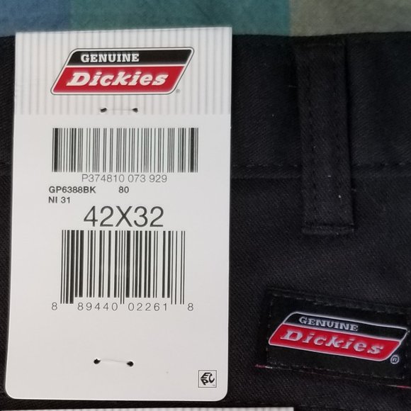 Dickies Work Pant Relaxed Fit Mens 42 X 32 Black Flex Straight Leg Pants NWT - Picture 7 of 11